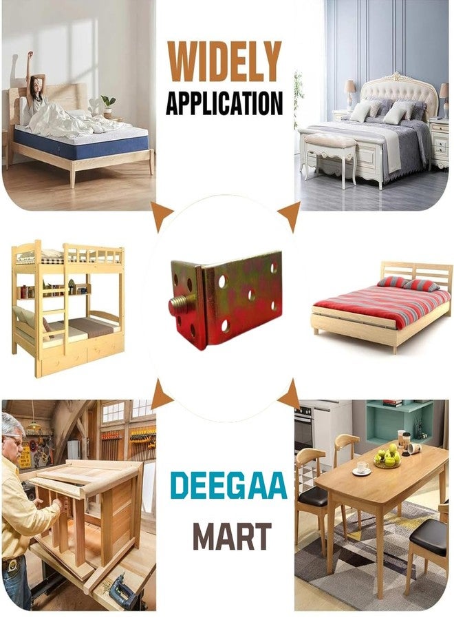 DEEGAA MART Bed Rail L Brackets for Joining woods, Bed Frame Hardware , Bed Rail Socket Accessories, Set of 4 Wooden Bed Brackets Bed Rail Fittings, headboard and Footboard Fixing, Heavy Long (4 Sets) - Image 5