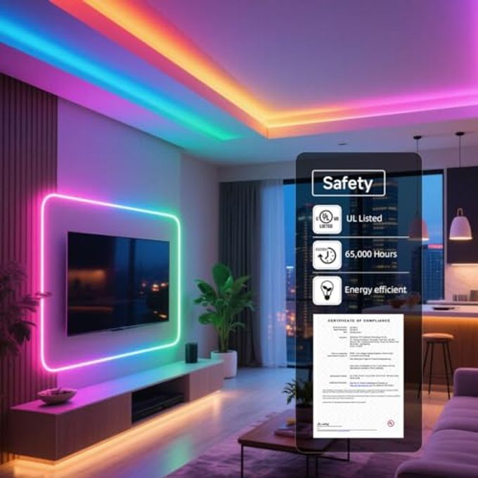 BTF-LIGHTING FCOB COB LED Strip Light, WS2814 Smart IC RGBW 4000K Color Chasing Light, UL Listed DC12V 16.4FT 784LEDs/m High Density 10mm Width for Home Party DIY Decor(No Adapter or Controller) - Image 5