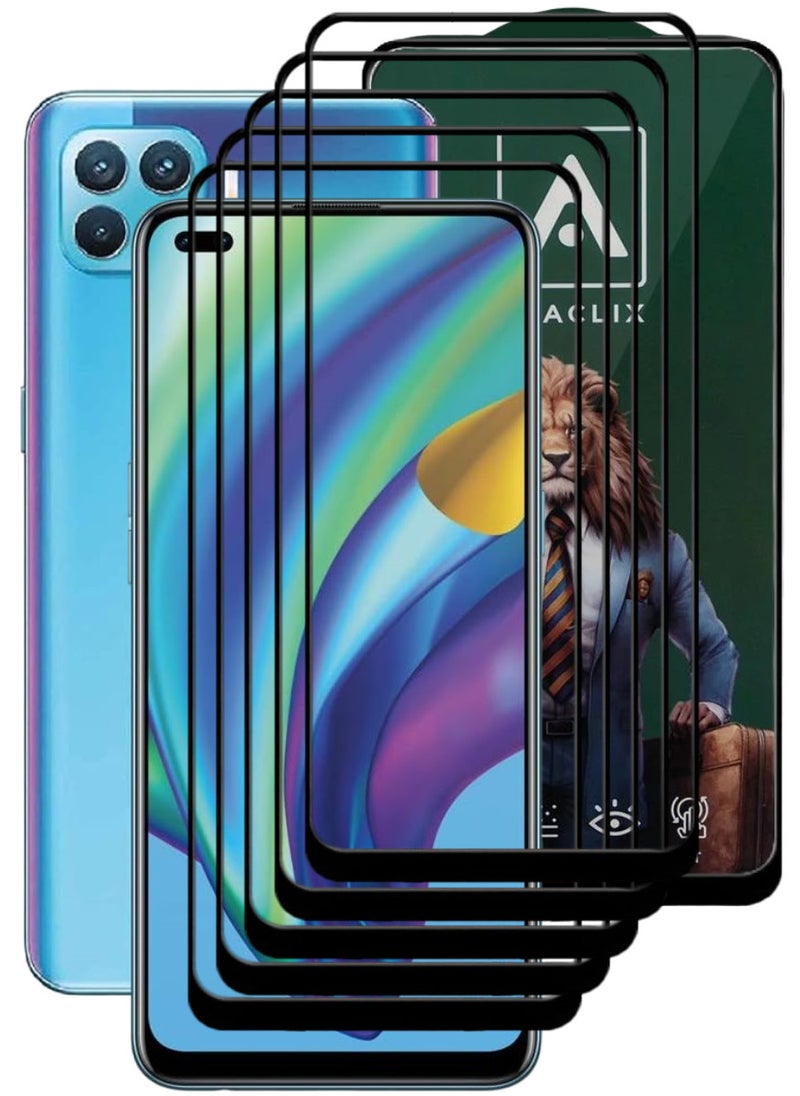 ACLIX 5 Pieces Antistatic ESD Dustproof Premium Quality High Definition Tempered Glass Screen Protector Designed For Oppo A93 - Image 1
