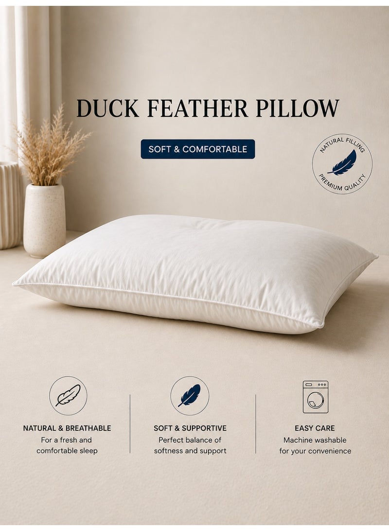 Trend Premium Duck Feather Pillow – 50 × 70 cm - Image 1