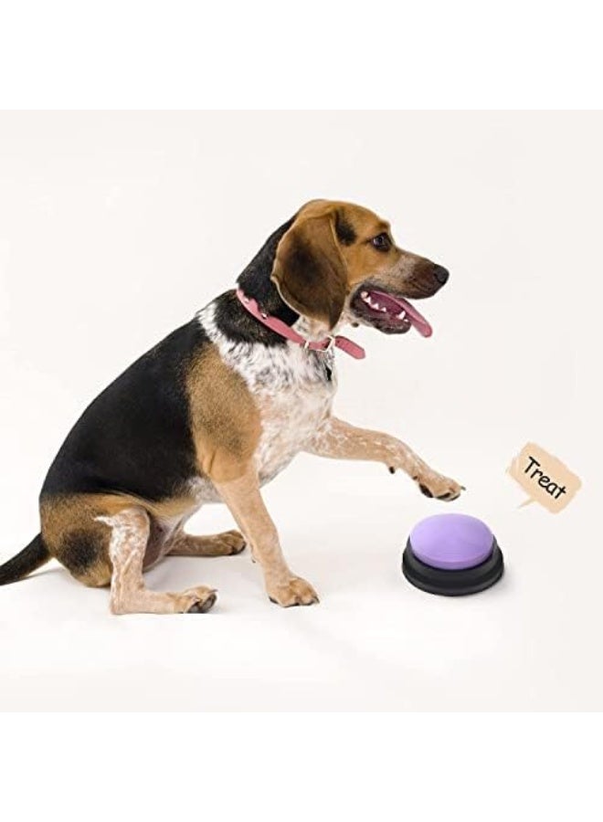 Voice Recording Button, Dog Buttons for Communication Pet Training Buzzer, 30 Second Record & Playback, Funny Gift for Study Office Home 4 Packs (Blue+Pink+Yellow+Purple) - Image 3