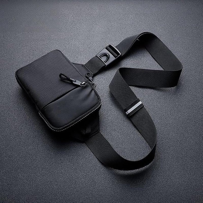 Extra Large Black Nylon Sling Backpack Lightweight Durable 2 Pockets for Travel Gym Outdoor - Image 3
