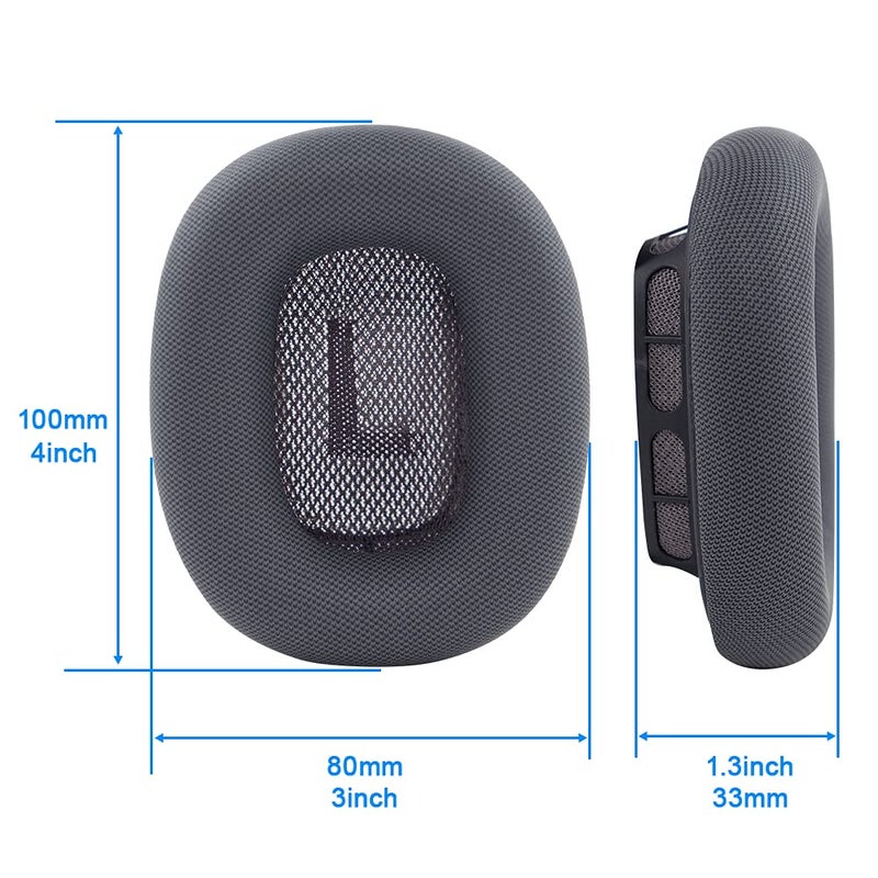 Link Dream Replacement Ear Cushion for AirPods Max Memory Foam with Protein Leather Magnetic Ear Pads for AirPods Max (Black) - Image 4