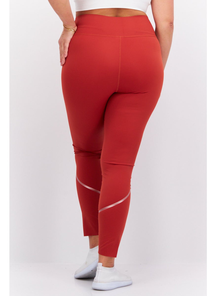 Etam - Women Plain Leggings, Orange - Image 1