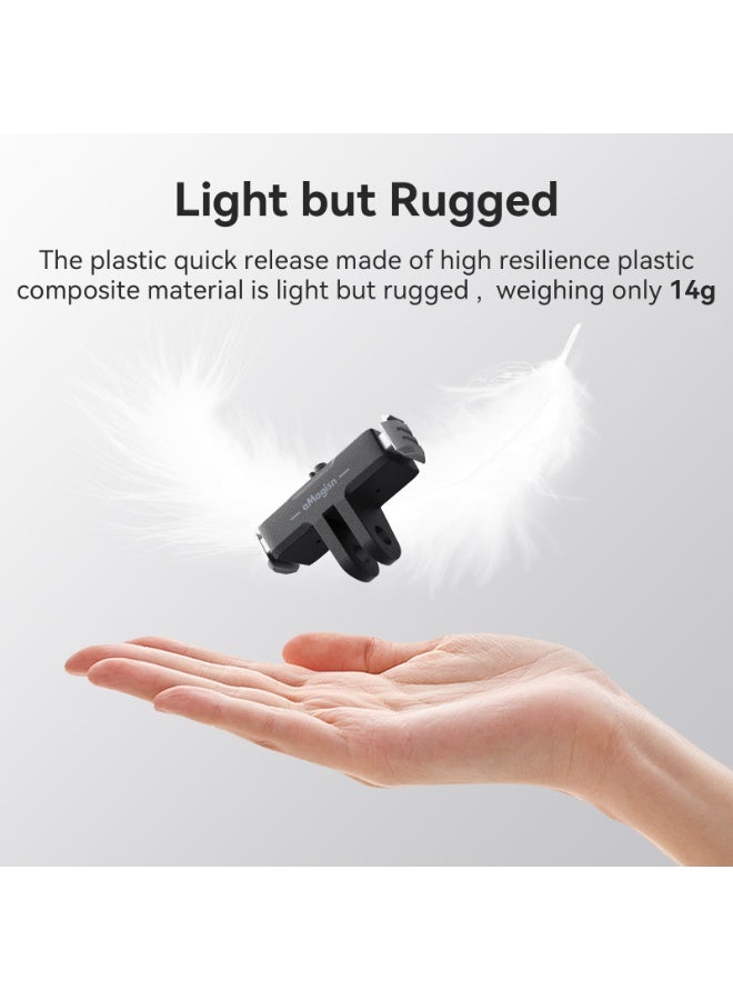 aMagisn Magnetic Quick Release Mount for GoPro Hero13 – Strong Magnetic Base with Anti-Shock Silicone, Secure Locking Buckle, Lightweight & Easy to Install - Image 4