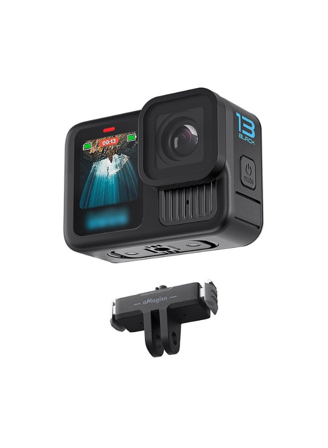 aMagisn Magnetic Quick Release Mount for GoPro Hero13 – Strong Magnetic Base with Anti-Shock Silicone, Secure Locking Buckle, Lightweight & Easy to Install - Image 1