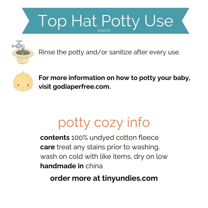 Tiny Undies (Sage Green) - Top Hat Potty for Newborn Infant Potty Training Elimination Communication - Image 5