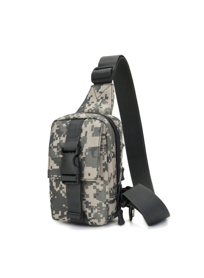 Straight Batch Crossbody Bag Men's Chest Bag Shoulder Bag Men's Waist Bag Casual Bag Men's Bag Student Chest Backpack Men's Trendy-Color:Black - Image 5