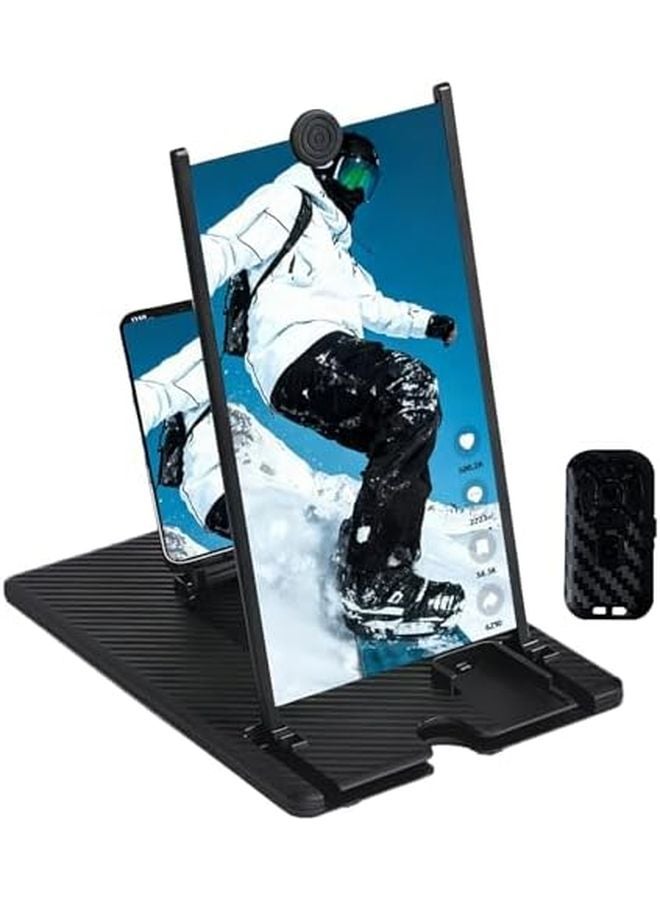 14 Inch Foldable Screen Magnifier with Wireless Remote 3D HD Mobile Phone Projector - Image 1