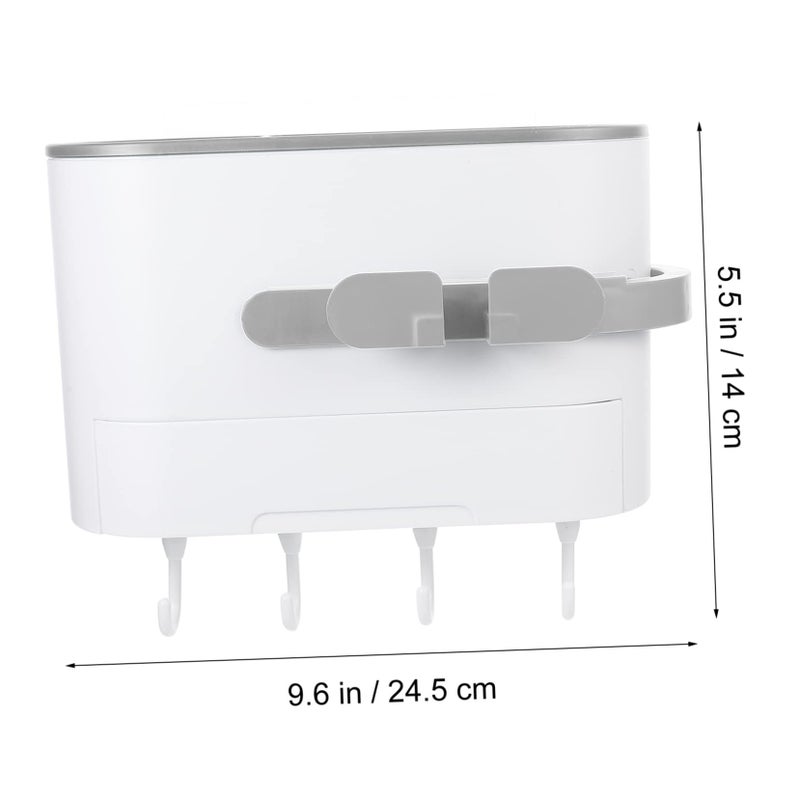 MultiFunctional Wall Mounted Hair Dryer Storage Box Bathroom Organizer No Drill - Image 3