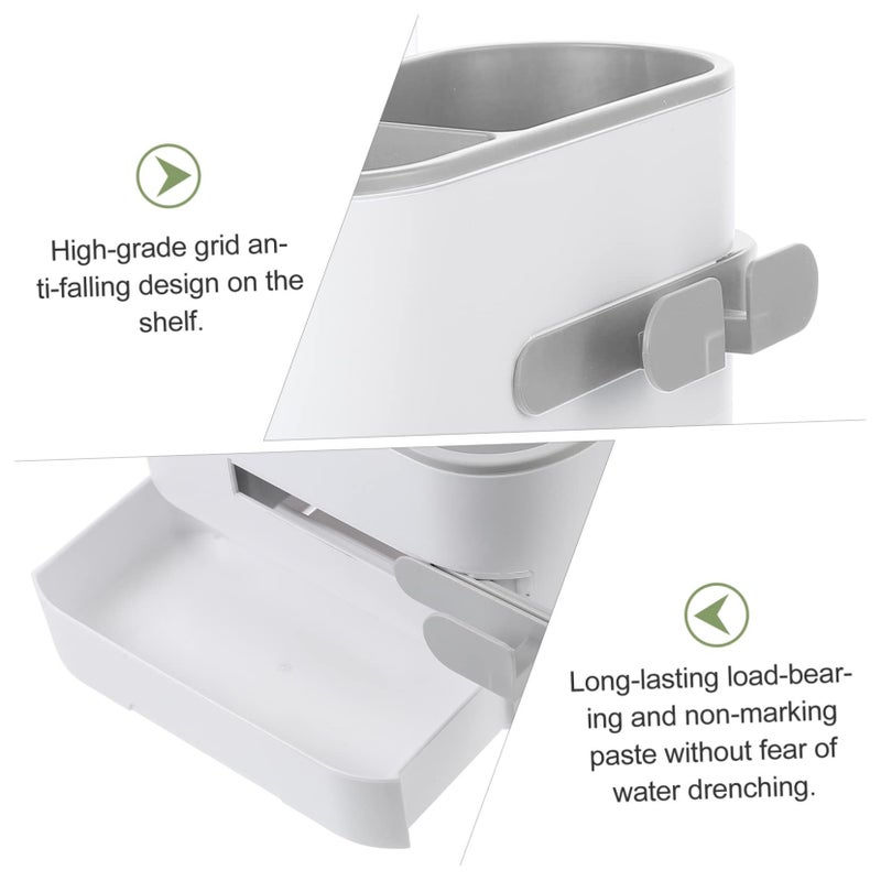 MultiFunctional Wall Mounted Hair Dryer Storage Box Bathroom Organizer No Drill - Image 5