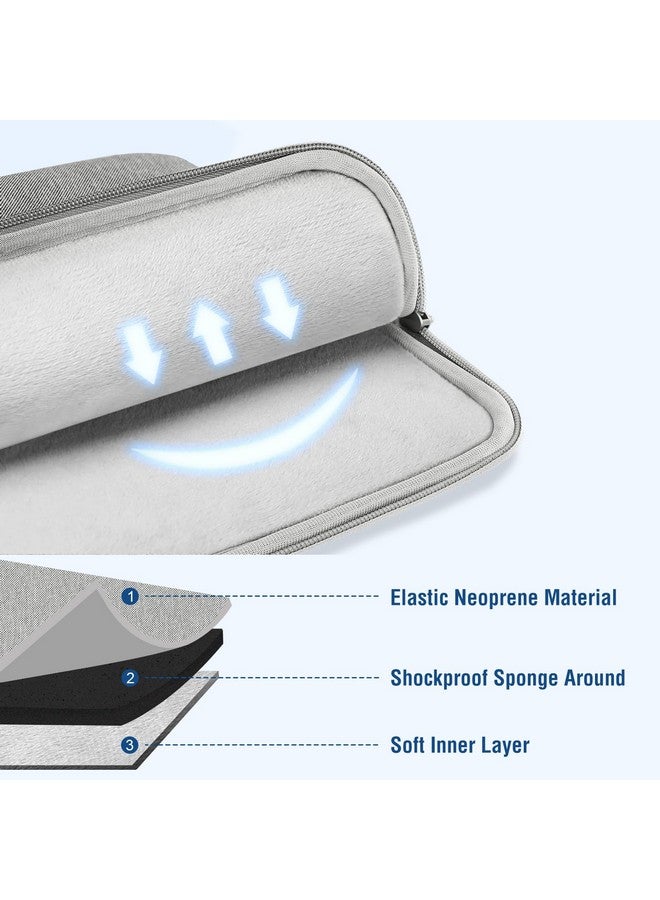 موسيسو حقيبة كمبيوتر محمول موسيسو 13.3 بوصة، جراب كمبيوتر محمول 13-13.3 بوصة متوافق مع ماك بوك إير/برو 13 / برو 14، إتش بي ديل أسوس لينوفو نوت بوك، جراب كمبيوتر عمودي من البوليستر مع جيب، رمادي - Image 1