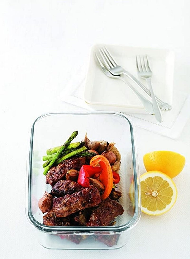 LOCK & LOCK BOROSEAL GLASS RECTANGULAR FOOD CONTAINER 1.35 L - Image 3