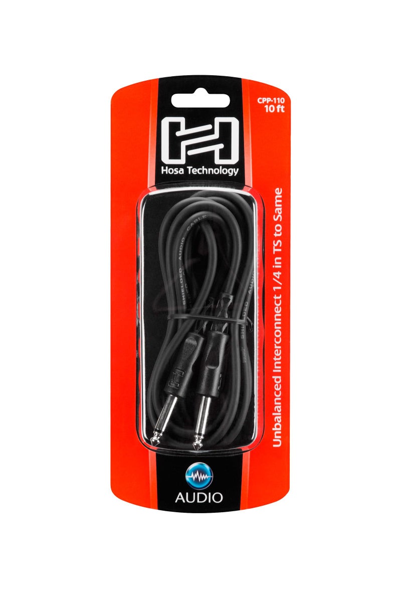Hosa CPP-110 1/4 inch TS to 1/4 inch TS Unbalanced Interconnect Cable, 10 feet - Image 5