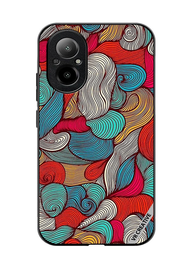 VR CREATIVE Protective Case Cover For Realme C67 4G Flower Design Multicolour - Image 1