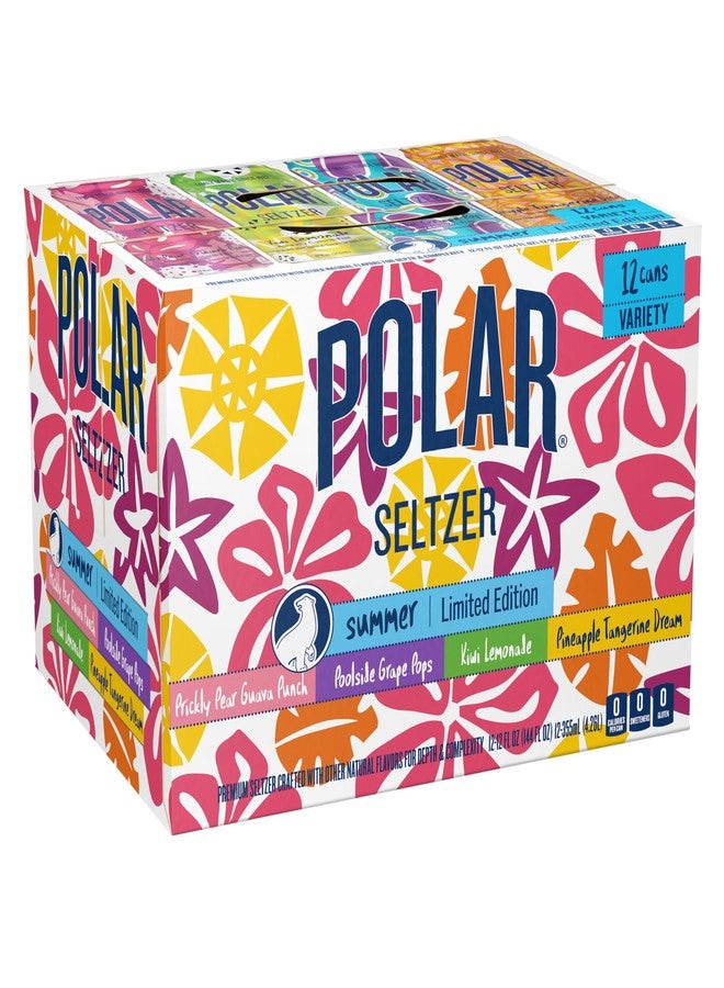 Polar Seltzer Limited Edition Sparkling Water, Summer Variety Pack, 12 fl oz cans, 12 pack - Image 4