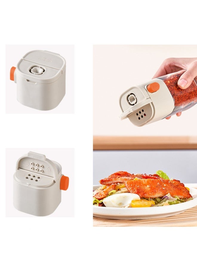 Dual-Outlet Precision Salt Dispenser Bottle, 0.5g Quantitative Salt Control Bottle Per Push Kitchen Condiment Container, Multi-Purpose Spice Shaker For Salt Sugar Pepper With Moisture-Proof Design - Image 2