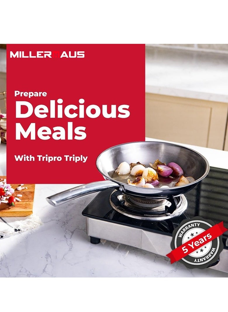 MILLERHAUS Millerhaus Tri-Ply Frypan 26cm Stainless Steel  - Image 3