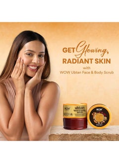 WOW Skin Science Face And Body Ubtan Scrub With Chickpea Flour, Saffron And Turmeric Extract 200 Ml  - Image 2