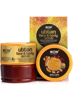 WOW Skin Science Face And Body Ubtan Scrub With Chickpea Flour, Saffron And Turmeric Extract 200 Ml  - Image 1