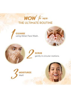 WOW Skin Science Face And Body Ubtan Scrub With Chickpea Flour, Saffron And Turmeric Extract 200 Ml  - Image 5