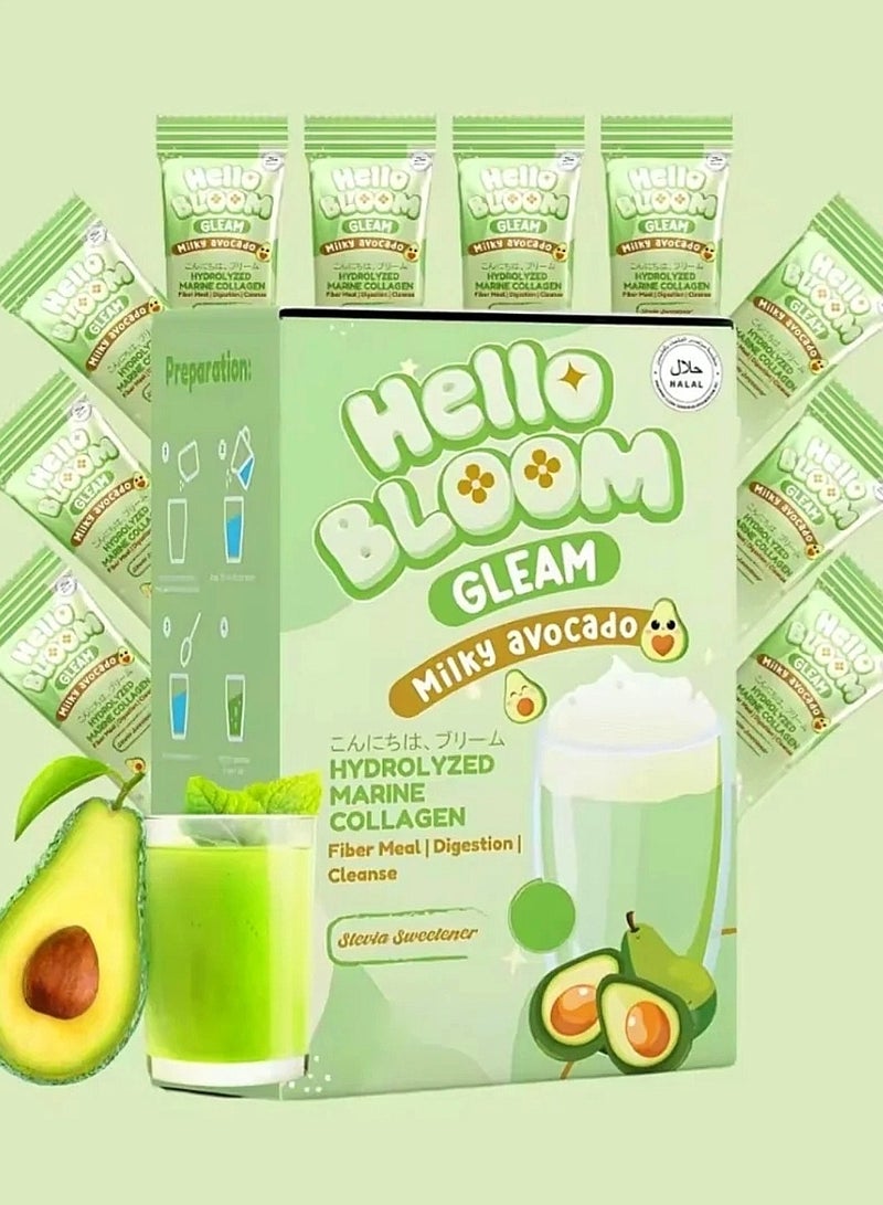 Hello Bloom Gleam, Milky Avocado 18Gx10Sachets