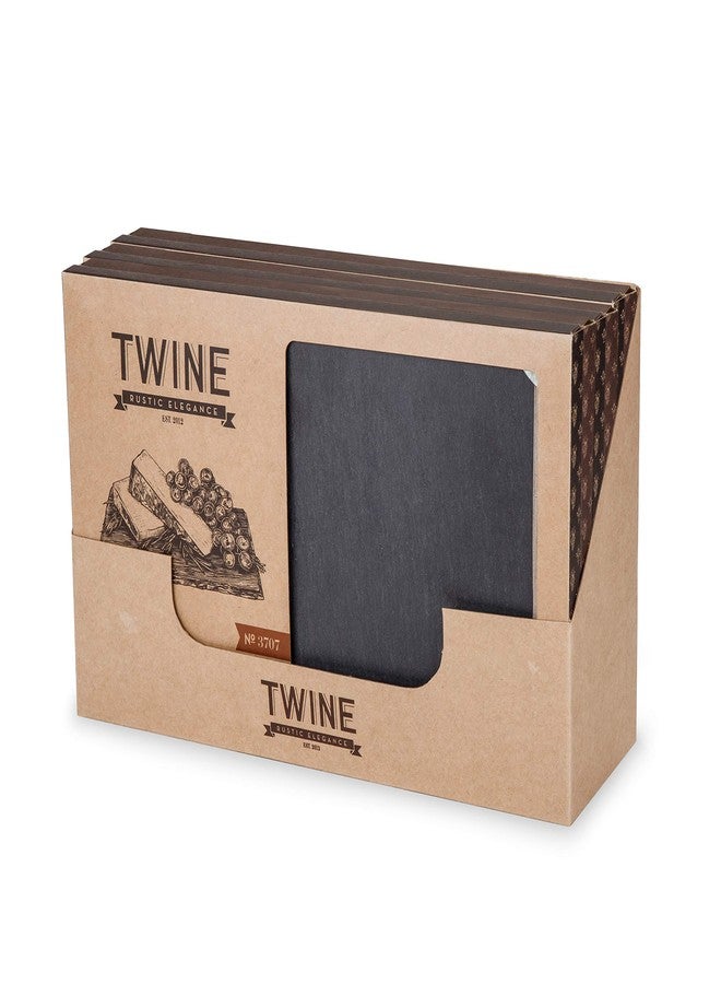 Twine Country Home Slate Cheese Board - Stone Plate Board for Tapas, Appetizers & Charcuterie Platters - Gourmet Kitchen Gift Essentials, 11 inches x 7 inches, Black - Image 4