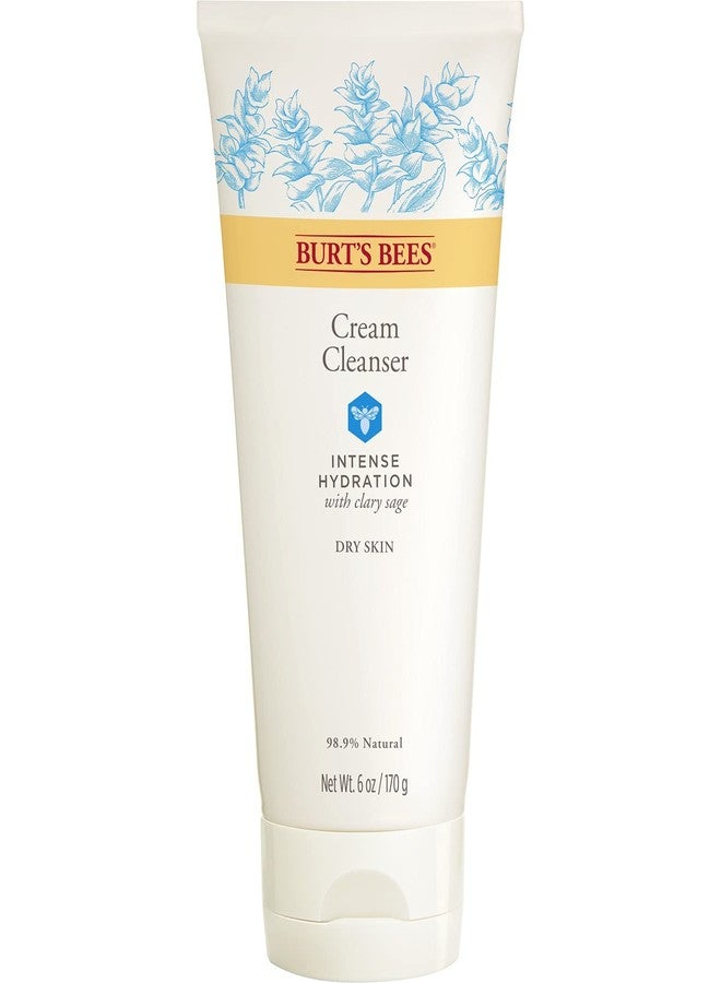 Burt's Bees Intense Hydration Cream Cleanser, Moisturizing Face Wash with Clary Sage, 6 Oz (Package May Vary) - Image 1