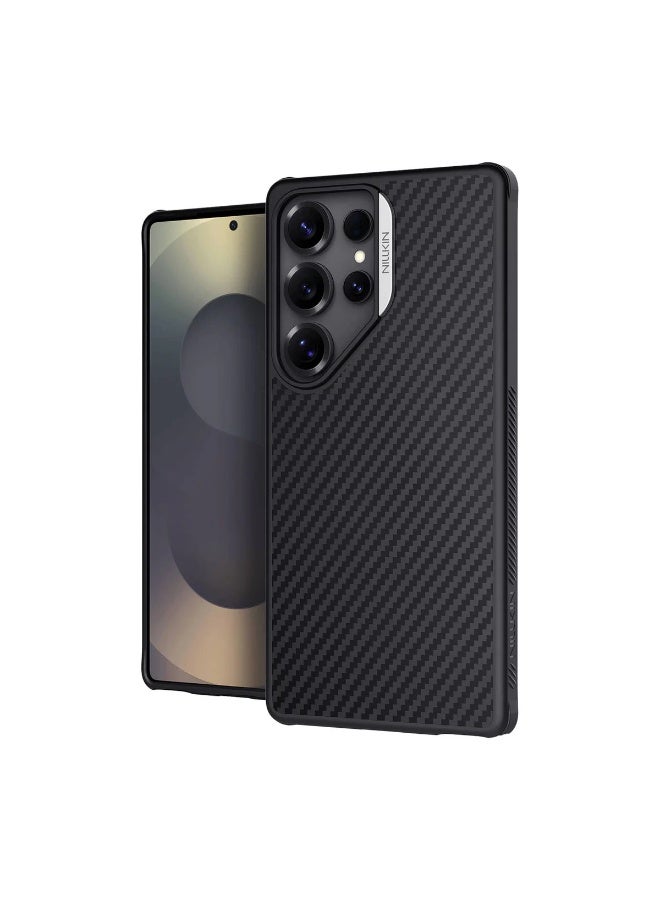 Nillkin MagSafe Compatible Carbon Fiber Kevlar Case for Galaxy S25 Series – 1500D Military-Grade Protection, Raised Camera Guard, Shockproof Airbag Corners, TPU Hybrid Frame - Image 3