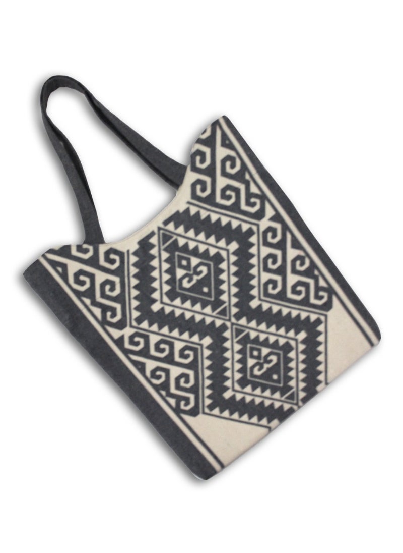 Gharibo Bags - casual printed linen tote bag w230006a - Image 1