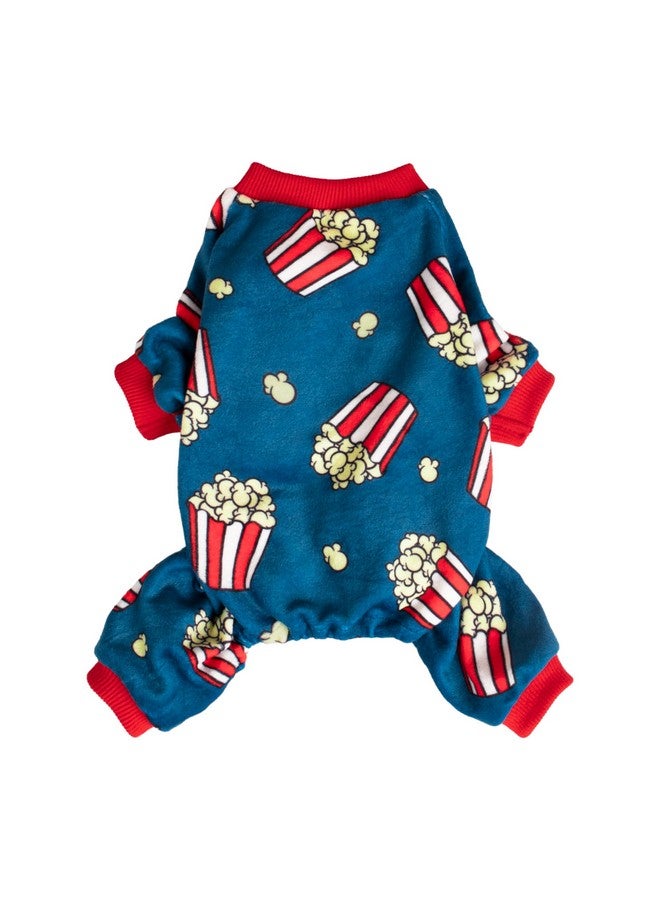 فيت وورم بيجامات كلاب فيت وورم بوب كورن، ملابس مرحة للكلاب الصغيرة، أولاد وبنات، بدلة من الصوف للحيوانات الأليفة مع أقدام، أزرق، أحمر، أبيض، أصفر، مقاس متوسط - Image 1