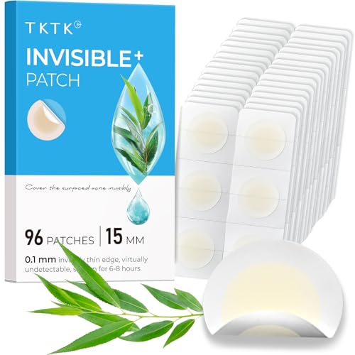 TKTK Pimple Patches 15 mm Invisible Acne Patches for Face with Salicylic Acid 001cm Extra Thin Outer Edge Hydrocolloid Zit Patch for Pustule Whitehead Cystic Acne Spot 96 Count - Image 2