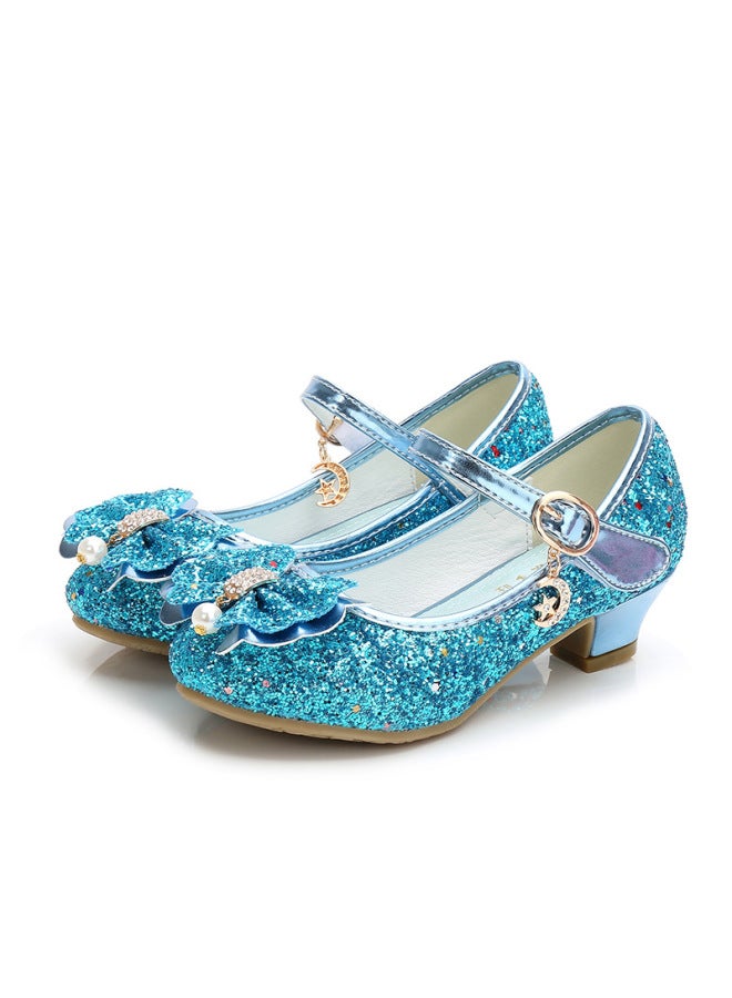 Girls High Heels Princess Shoes  Spring And Autumn New Children's Single Shoes Children's Performance Shoes Girls Crystal Shoes