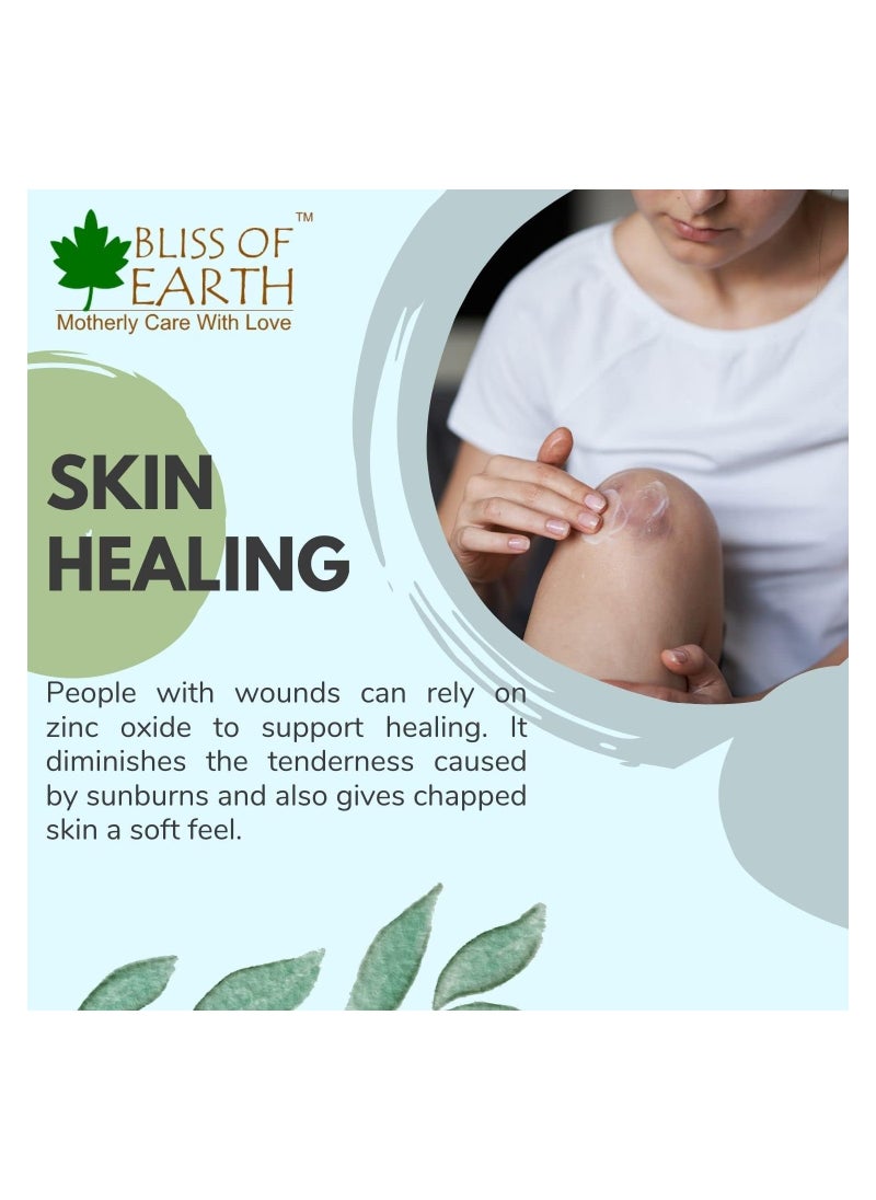 BLISS OF EARTH - Bliss of Earth 16oz Zinc Oxide Powder Non-Nano & Uncoated for Skin, Face, Cosmetic & DIY Product 453Gm Pack of 2 - Image 1