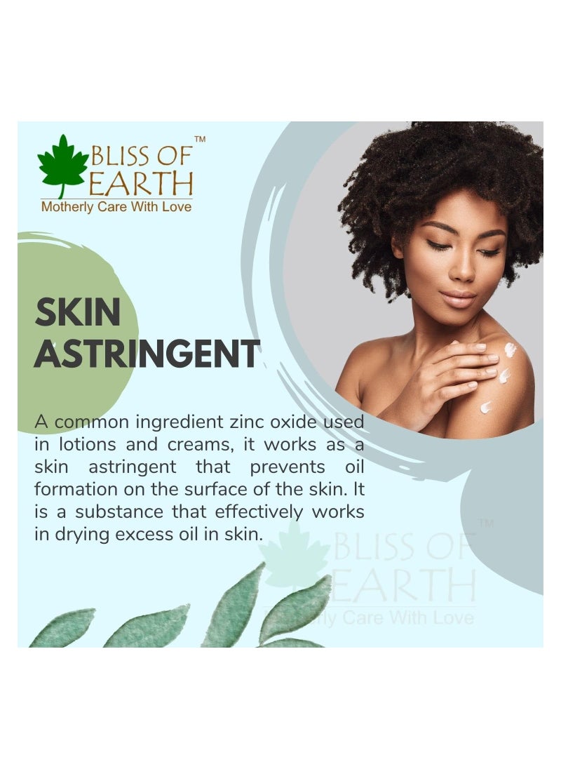 BLISS OF EARTH - Bliss of Earth 16oz Zinc Oxide Powder Non-Nano & Uncoated for Skin, Face, Cosmetic & DIY Product 453Gm Pack of 2 - Image 1