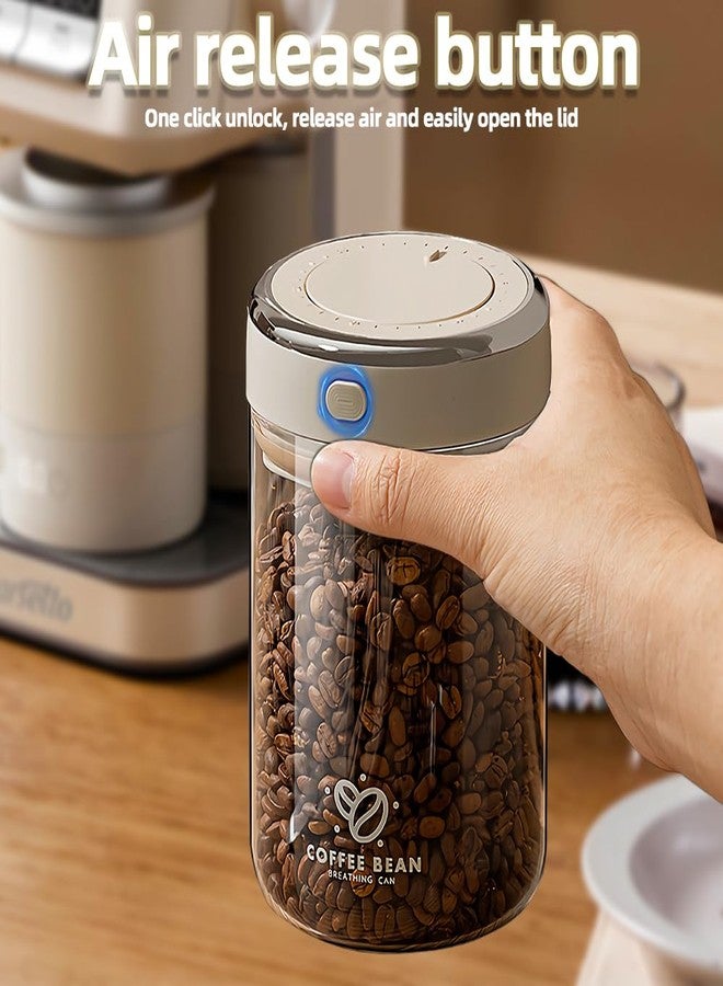 Aerbee Coffee Bean Canister, 37OZ Food Grade Sealed Jar with Date Tracker and Waking Bean Valve, Vacuum Storage Container for Beans, Grain, Snack, Sugar, Tea (1.1L) - Image 2