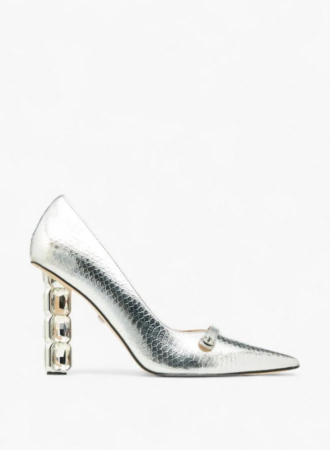 Celeste Women's Pointed Toe Slip-On Pumps with Stiletto Heels