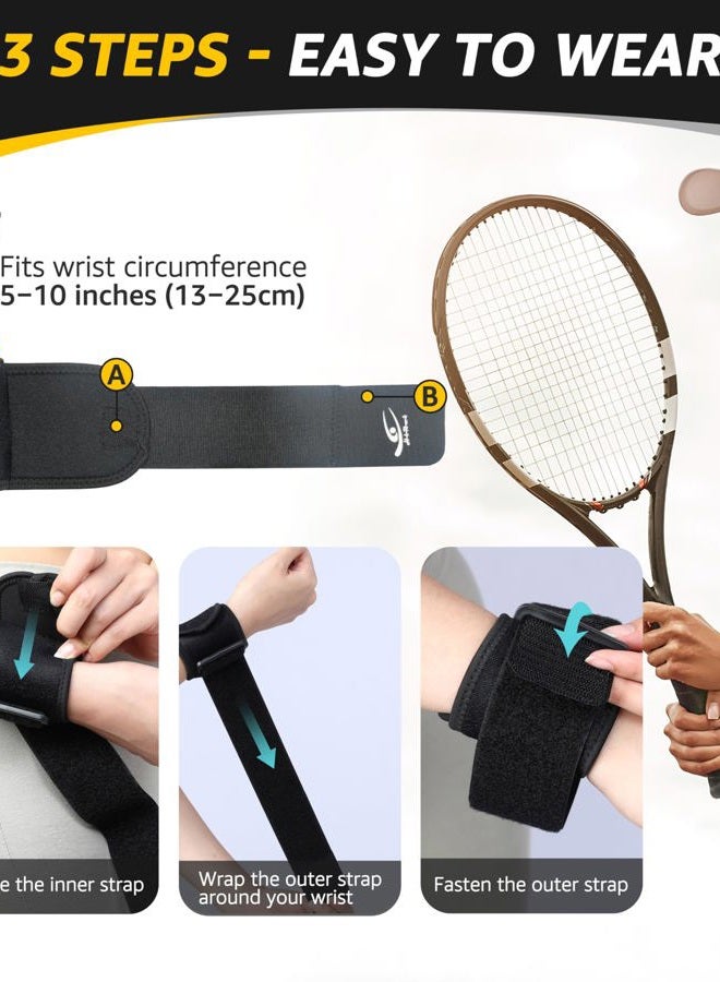 HiRui Wrist Compression Strap, Wrist Brace Wrist band Wrist Support for Fitness, Weightlifting, Tendonitis, Carpal Tunnel Arthritis, Pain Relief-Wrist Guard for Youth & Adult-One Size Adjustable (2... - Image 5