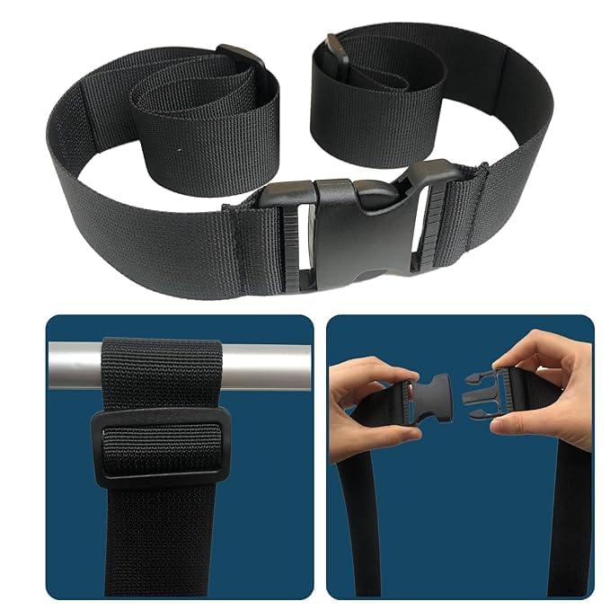 DHARMATMAJ Toilet Shower Chair Seat Belt for Elderly Bath Bench Anti-Slip Waist Buckle Strap Slip Belt for Bedridden Disabled Patient - Image 2