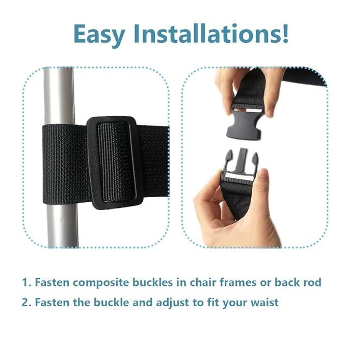 DHARMATMAJ Toilet Shower Chair Seat Belt for Elderly Bath Bench Anti-Slip Waist Buckle Strap Slip Belt for Bedridden Disabled Patient - Image 3