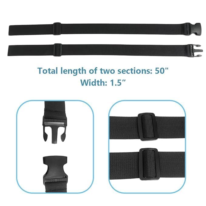 DHARMATMAJ Toilet Shower Chair Seat Belt for Elderly Bath Bench Anti-Slip Waist Buckle Strap Slip Belt for Bedridden Disabled Patient - Image 5