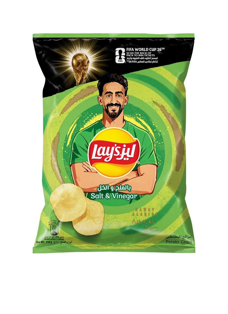 Lays Salt And Vinegar Potato Chips 110 g - Image 1