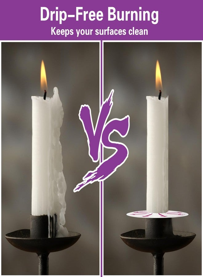Jayhanvoe 100 Pack 5 Inch White Taper Candles with Drip Protectors, Unscented Bulk Christmas Advent Church Candles for Spell Ritual, Prayer Altar Decor, Wicca Shabbat, Meditation Vigil Candle Holders - Image 3