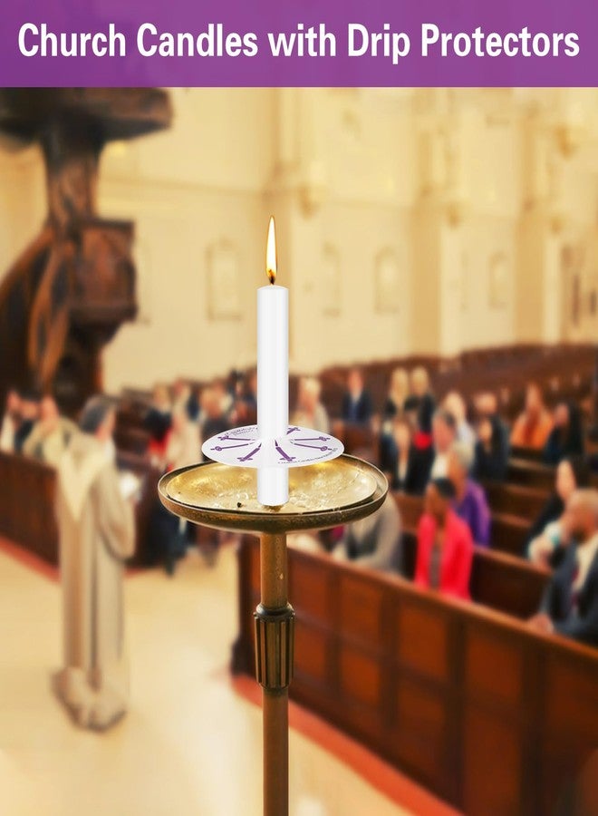 Jayhanvoe 100 Pack 5 Inch White Taper Candles with Drip Protectors, Unscented Bulk Christmas Advent Church Candles for Spell Ritual, Prayer Altar Decor, Wicca Shabbat, Meditation Vigil Candle Holders - Image 5