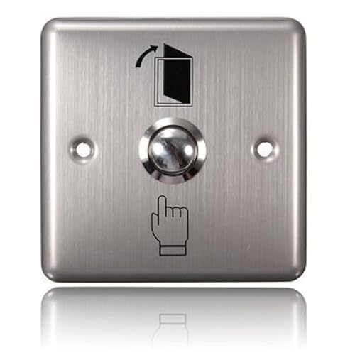 Team Office Stainless Steel Switch Panel Door Exit Push Button Access Control (3/3) inches - Image 1