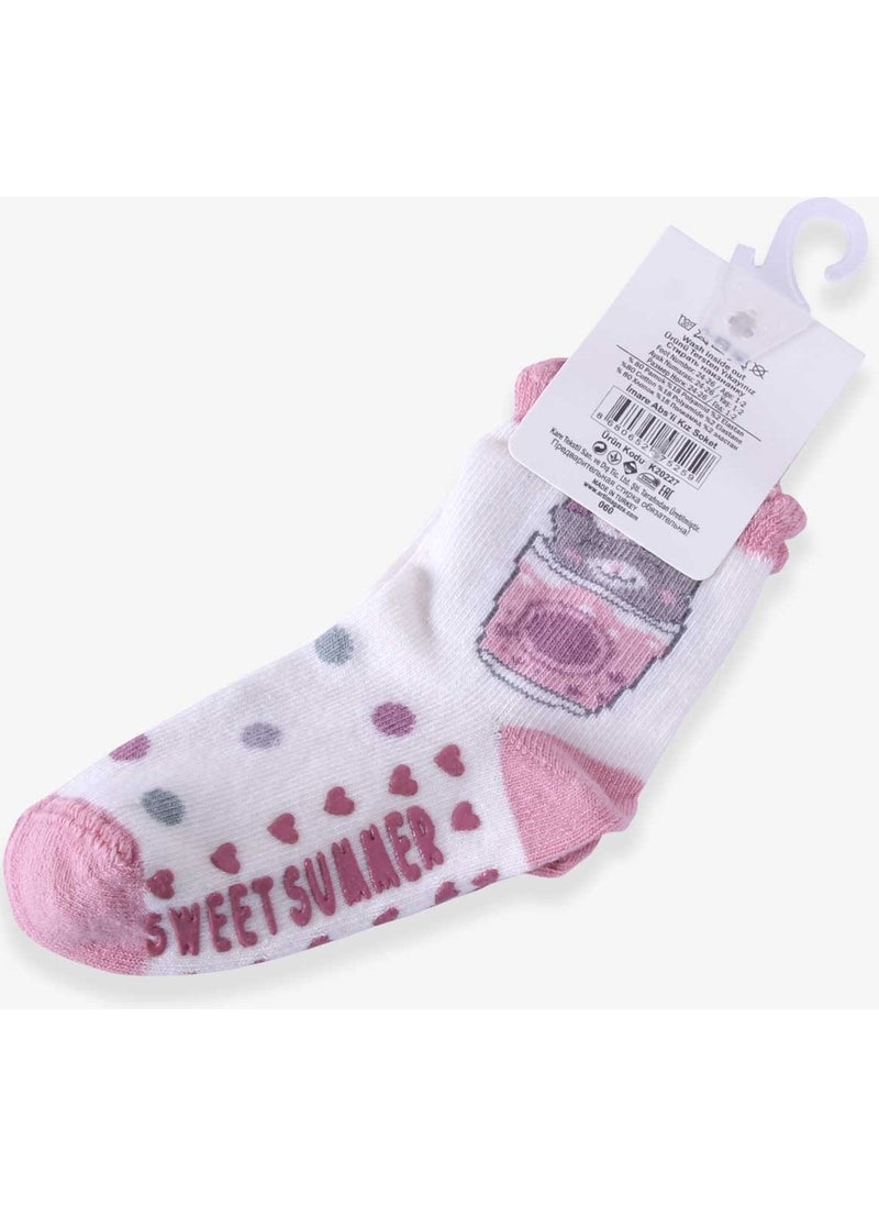 Katamino - Girl Child's Socks Abs Li Cat Pink Rose (1-2-5-6 Years) - Image 1