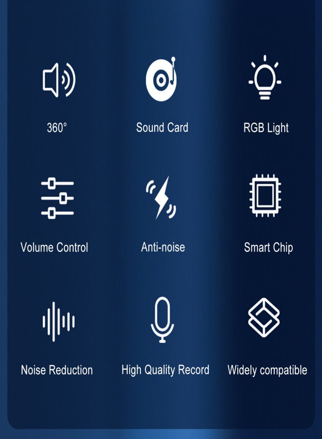 SADA MK01 3.5mm Desk Microphone Plug& Play Professional 360 Degree Omnidirectional Microphone Desktop Condenser Mic for Recording Living Gaming - Image 5