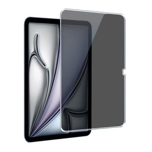 Juvraixo Privacy Screen Protector for iPad Air 11 Inch M3/M2 (7th/6th Generation, 2025/2024) 9H Tempered Glass [Face ID & Apple Pencil Compatible] HD Clear Case Friendly - Image 1