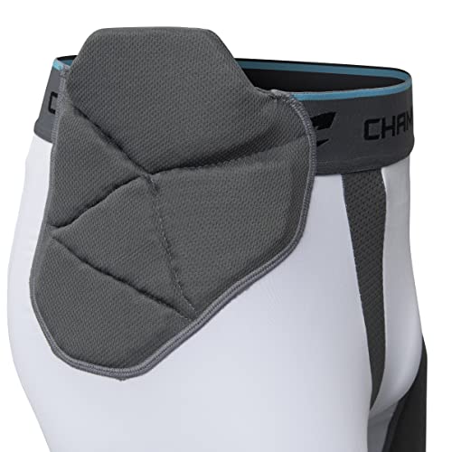 Champro Tri-Flex 5-Pad Integrated Girdle, White, Grey Inset, Medium (FPGU6YWM) - Image 3