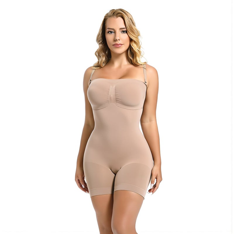 Upgraded 3D Seamless Shapewear Anti Slip Tummy Control Shaper S Nude - Image 3
